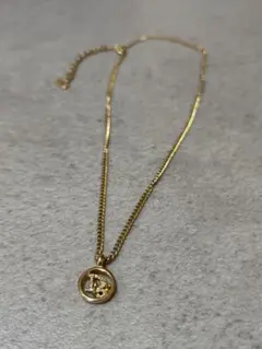 14K アンティークモノグラム ペンダントネックレス - メルカリ
