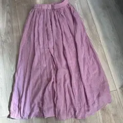 神戸レタス　Linen Look Maxi Skirt ロングスカート　ピンクのサムネイル