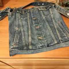 デニム ショルダーバック リメイク