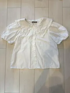 ZARA ポプリン　シャツ　襟のサムネイル
