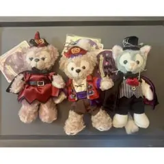 TDS ダッフィー シェリーメイ ジェラトーニ ハロウィン ぬいぐるみバッジ