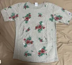 （美品）champion× X-LARGEコラボ　花柄TシャツM