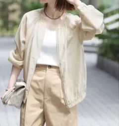 23区　classy 掲載　ブルゾン　ベージュ　春夏　新品未使用　タグ付き 23区 classy 掲載 ブルゾン ベージュ 春夏 新品未使用 タグ付き - メルカリ