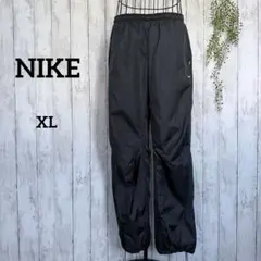 ナイキ/ナイロンパンツ XL シャカパンツ 秋冬用 トレーニング 黒 黄ロゴ