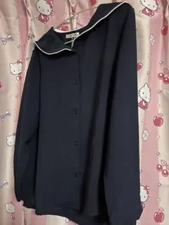 ❤️LAPOCA セーラー襟 ネイビー長袖シャツ❤️L L❤️