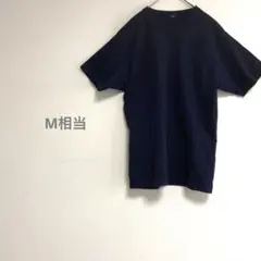 レディース 半袖Tシャツ しっかり厚手生地 M相当 ネイビー
