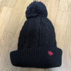 黒ニット帽 POLO