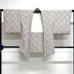 羽織　蝶　菊花　唐草　パープル　着物　012k