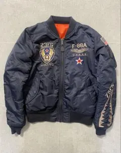 ☆【希少】アヴィレックス フライトジャケット リバーシブル フライングシャーク☆ AVIREX アヴィレックス フライングシャーク MA-1フライト