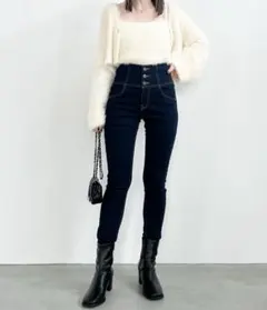 ヘザー　スキニーデニム