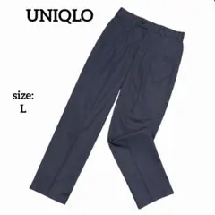 ユニクロ UNIQLO スラックス ハイウエスト ストレートパンツ 綺麗め L