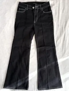 レピピアルマリオ◆フレアパンツ ブラック デニム Mサイズ ストレッチ