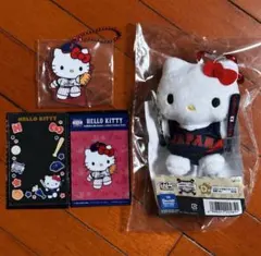 タイトーくじ 侍ジャパン サンリオ D賞 F賞 G賞ハローキティ 3点セット