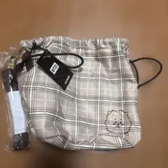 BT21 グレンチェック 巾着ポシェットのサムネイル