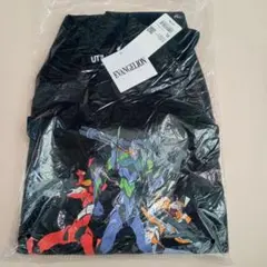 新品☆ユニクロエヴァンゲリオン半袖Tシャツ Мブラック黒綿100%コットン