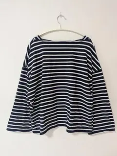 en hant ボーダー 長袖 カットソー ボートネック