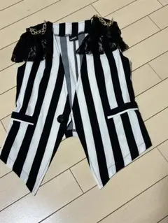 Bombshell ストライプ柄 ベスト コスプレ衣装 ダンス衣装