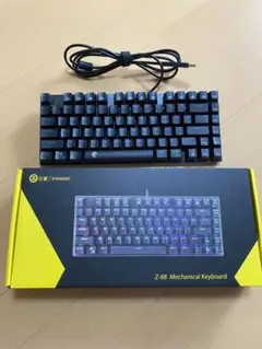e元素81キーメカニカル式ゲーミングキーボード 青色LEDバックライト付き
