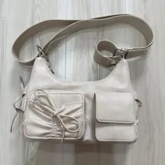 one after another NICE CLAUPリボンバッグアイボリー