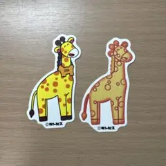 たべっ子どうぶつ　カフェ　land どうぶつさんステッカー　きりん