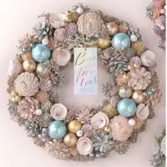 クリスマス　リース　マカロンミックス　　Lサイズ　33cm