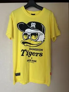 DUCK DUDE x 阪神タイガース コラボTシャツ イエロー S 半袖シャツ