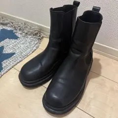 中古良品★キャナルジーン黒ブラック サイドゴアブーツ 厚底