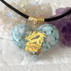 幸運引き寄せ✨御守りオルゴナイトネックレス ハート ホルスの目 