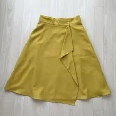 NOLLEY'S イエロー フレアスカート ひざ丈