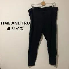 TIME AND TRU レディース ボトムス 4L レギパン 黒 ブラック