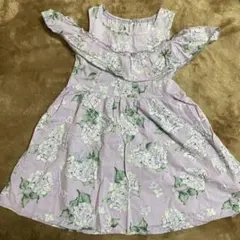 花柄オフショルワンピース 120