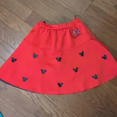 リトシー ミニーマウス赤スカート 130 ミッキードット スカパン ディズニー