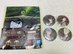 ツイステ 缶バッジ タオル マレウス リリア セベク シルバー 5点セット