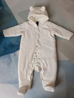 babyGAP フード付きロンパース ベビー用 ホワイト　80サイズ