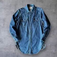 Levi's リーバイス ショートホーンインディゴデニムウエスタンシャツ　38のサムネイル