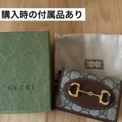 【美品】GUCCI 二つ折り財布 GGパターン ブラウン