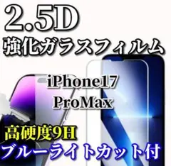 ☆ブルーライトカット付☆【高品質】17ProMax 2.5D強化ガラスフィルム