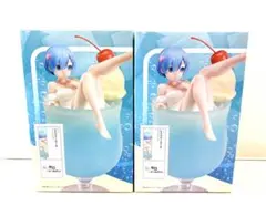 リゼロ　レム　クリームソーダ フィギュア　ラウンドワン限定 2個セット