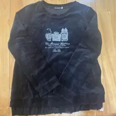 BeBe 黒 プリント トレーナー150