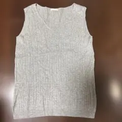 GU ニット ノースリーブ M グレー