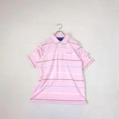 【Munsingwear/マンシングウェア】半袖ポロシャツ『L』ピンク　ゴルフのサムネイル