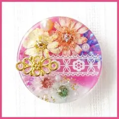 No.2590ハンドメイド　ヘアゴム　レジン　ドライフラワー