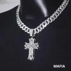 シルバーネックレス クロスチャーム 十字架 ジュエリー ラグジュアリー
