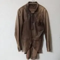 希少デザイン クリスチャン・ポー レザージャケット テールコート 燕尾服