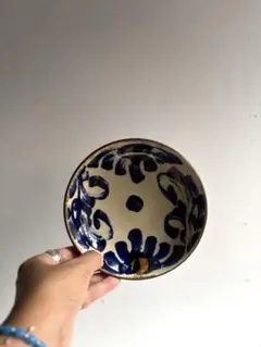 ☆沖縄の伝統的陶器「やちむん」の皿 秀陶房の金城秀義氏作の5寸皿
