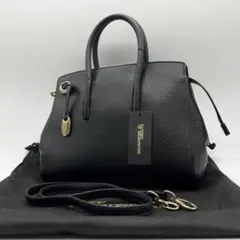 未使用保管品✨トフ&ロードストーン　ジョリー　トートバッグ　シボ革　黒　2way