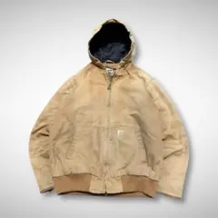 carhartt アクティブジャケットパーカーブラウンダックフェードボロ雰囲気系