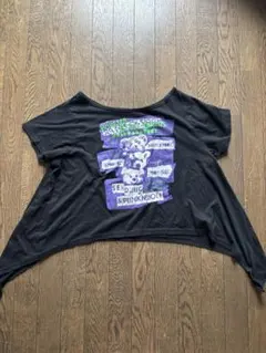 HELL CAT PUNKS 変形Tシャツ 黒のサムネイル