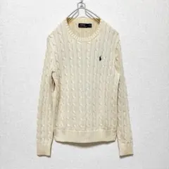 POLO RALPH LAUREN ケーブルニット セーター アイボリー M