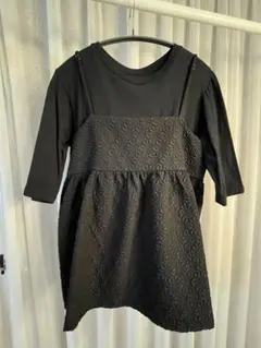 【美品】ユナイテッドアローズ　エンボスキャミ＋Tシャツ ブラック